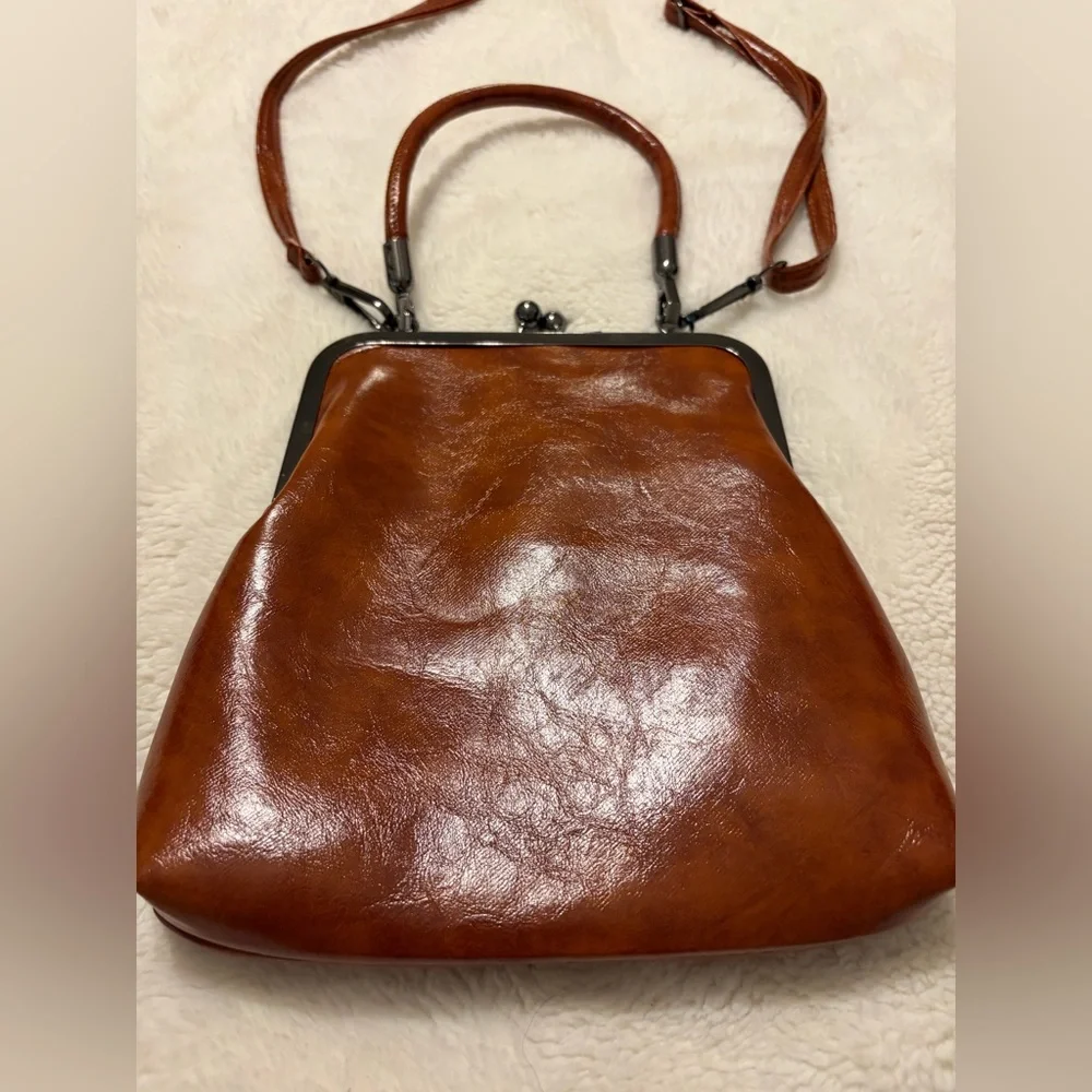 Women’s Brown Leather Satchel Handbag - Classic Structured Style